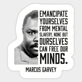 Emancipate yourselves from mental slavery, Marcus Garvey, Black History Sticker